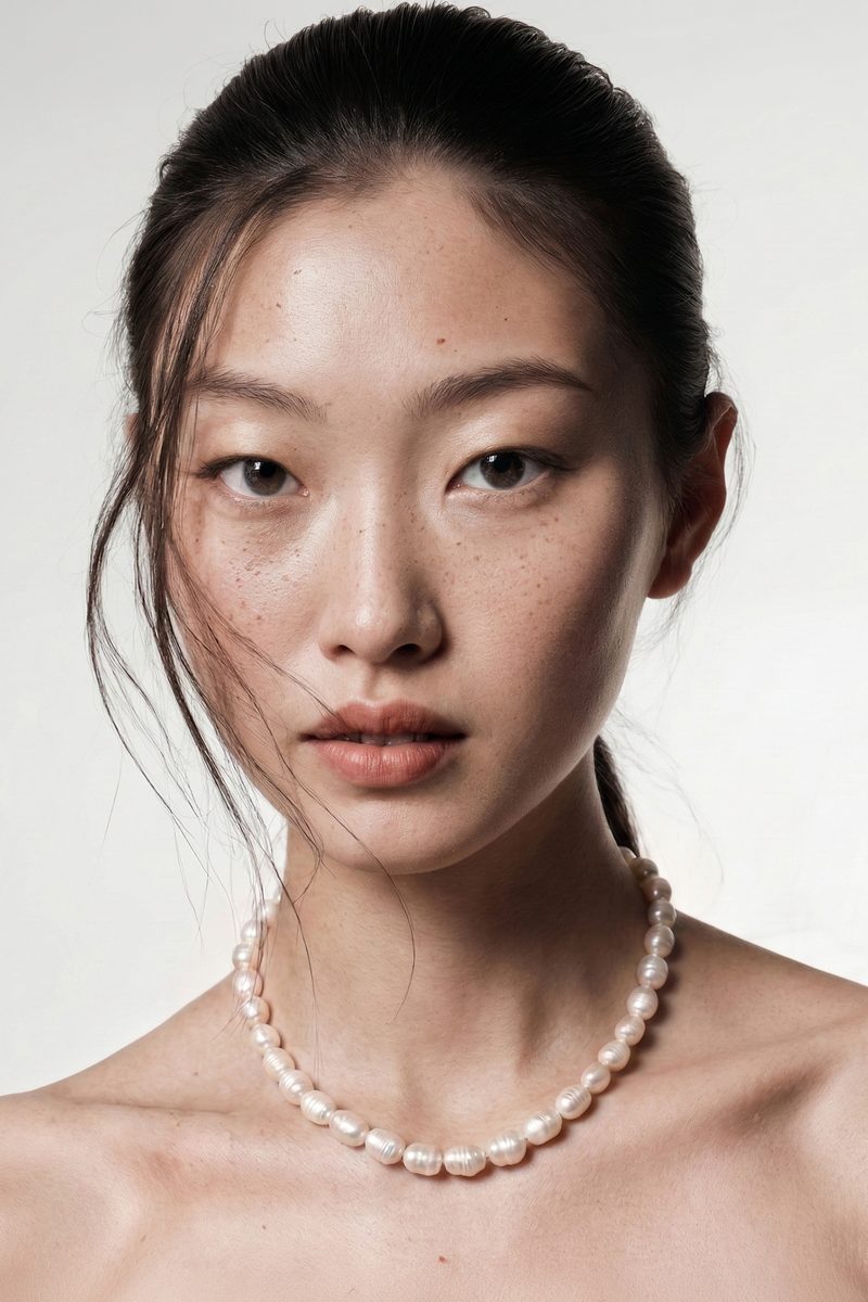 One-strand freshwater pearl necklace